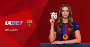 1XBET FC Barcelona Baccarat