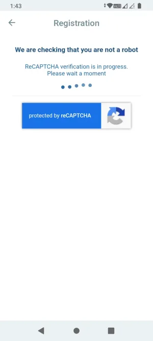 BetWinner reCAPTCHA verification in progress