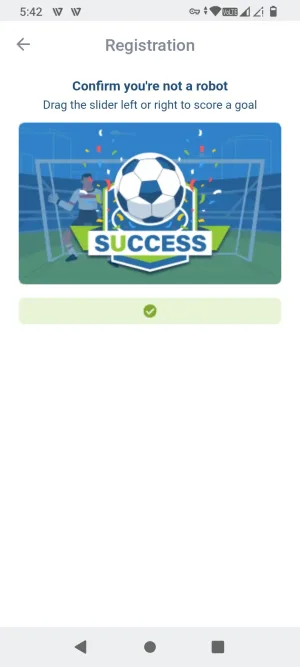 Megapari registration success confirmation
