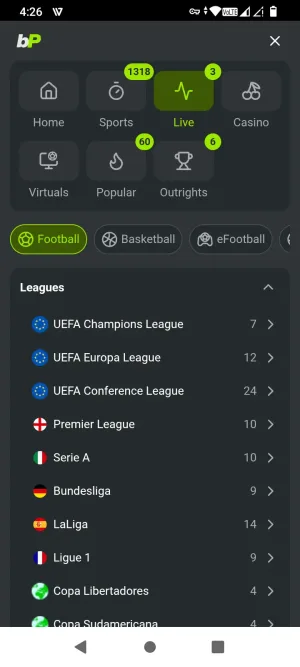 Betpawa screenshot 1