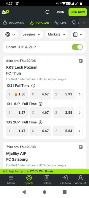 Betpawa screenshot 2