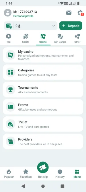 BetWinner screenshot 4