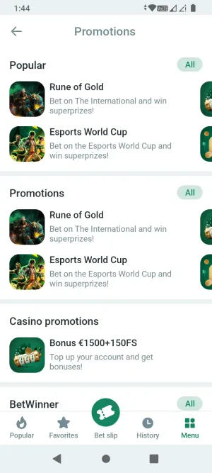 BetWinner screenshot 7