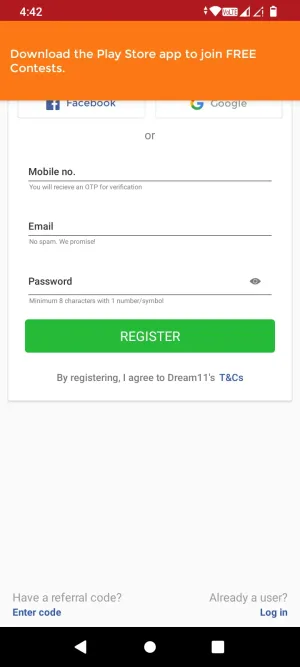 Dream11 screenshot 1