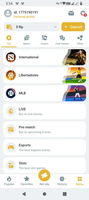 Melbet screenshot 2