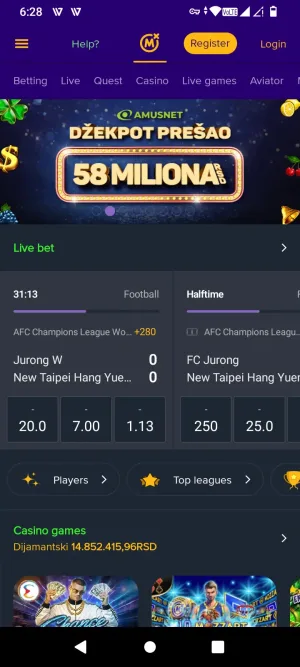 MozzartBET screenshot 1