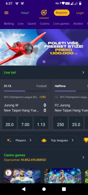 MozzartBET screenshot 2