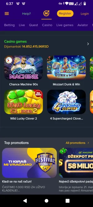 MozzartBET screenshot 3